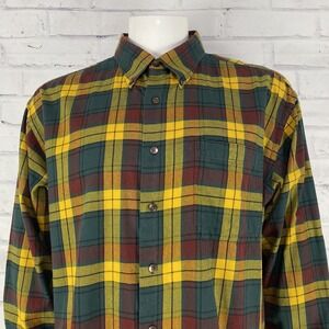 Bullock & Jones Shirt‎ Men's XL Long Sleeve Button Up Plaid Relaxed Fit USA Made